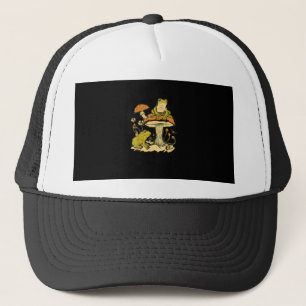 Frosch-Pilz-Cottagecore-Ästhetik-Goblincore-Schnit Truckerkappe