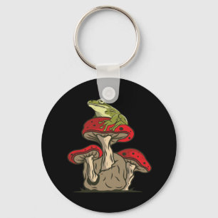 Frosch-Pilz-Cottagecore-Klassischer Retro-Charme Schlüsselanhänger