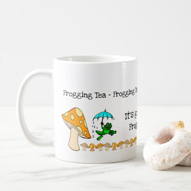 Frosch, Pilz, Frosch, Tee-Tasse Kaffeetasse (Mit Donut)
