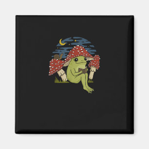 Frosch-Pilz-Hut-Lesebuch - Cottagecore-Gobli Magnet