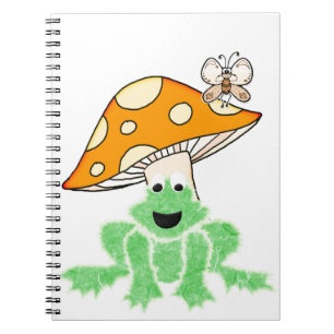 Frosch Pilz Schmetterling Notizbuch Notizblock