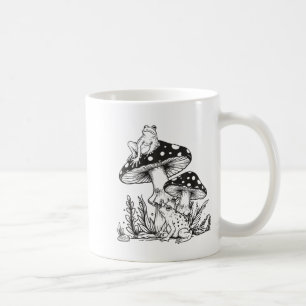 Frosch-Pilz-Wald-Vintage-Natur-Ästhetik-Cott Kaffeetasse