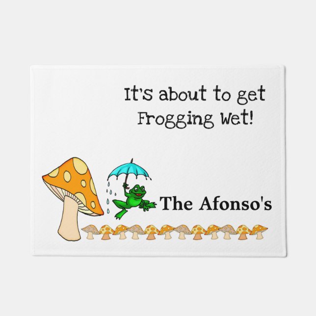 Frosch, Pilzmatte Fußmatte (Vorderseite)