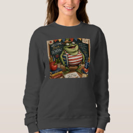 Frosch PNG Zurück zur Schule, Lehrer-Klassenzimmer Sweatshirt