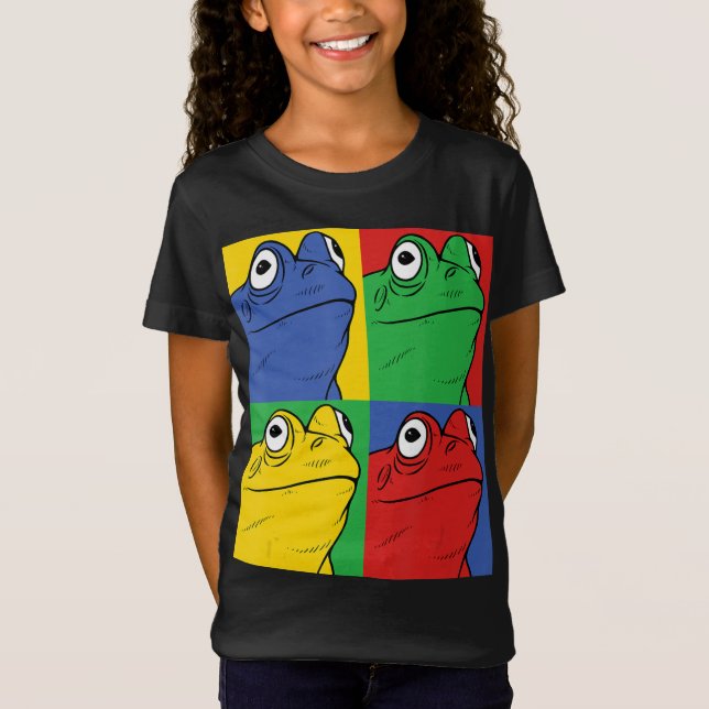 Frosch Pop art - Amphibien | Niedliche Schenkung T-Shirt (Vorderseite)