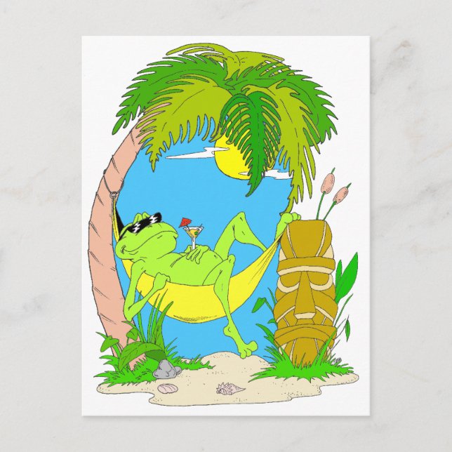 Frosch Postkarte (Vorderseite)