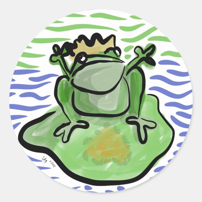 Frosch Prince Valentine Aufkleber (Vorderseite)