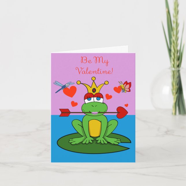 Frosch Princess Valentines' Day Card (Vorderseite)