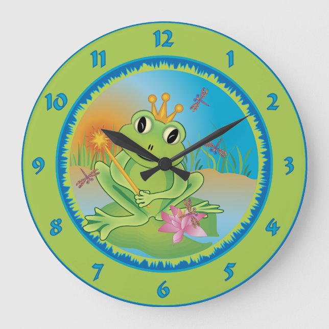 Frosch-Prinz Große Wanduhr (Vorderseite)