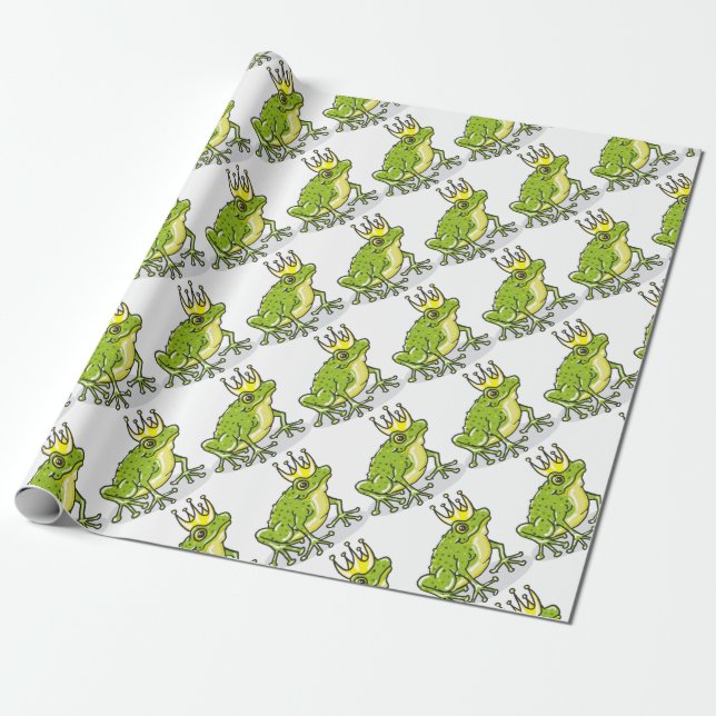 Frosch-Prinz Prinzessin Sketch Geschenkpapier (Ungerollt)