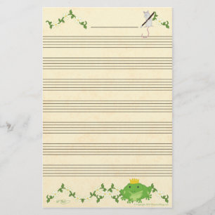 Frosch-Prinz-u. Mäusemusik-Manuskript-Papier Briefpapier