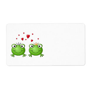 Frosch-Prinz und Frosch-Prinzessin, mit Herzen