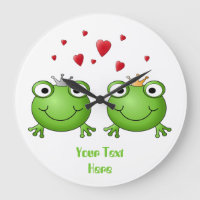 Frosch-Prinz und Frosch-Prinzessin, mit Herzen