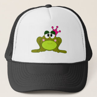 Frosch-Prinzessin With Pink Crown Cartoon Truckerkappe