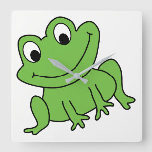 Frosch Quadratische Wanduhr