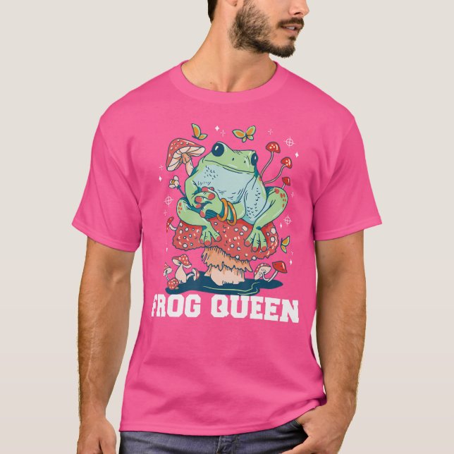 Frosch Queen Funny Aesthetic Frog Girls Queen ns T-Shirt (Vorderseite)
