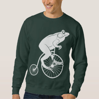 Frosch-Reiter auf Penny-Farthing-Fahrrad Sweatshirt