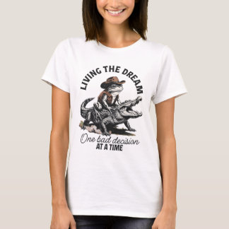 Frosch reitet Alligator-Cowboy-Traum T-Shirt