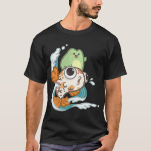 Frosch reitet auf einem Koi-Fisch T-Shirt