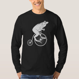 Frosch-Reitpenny-Farthing-Fahrrad T-Shirt