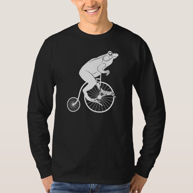 Frosch-Reitpenny-Farthing-Fahrrad T-Shirt (Vorderseite)