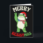 Frosch Retro Frohe Resistmas Lustige Politische We Karte<br><div class="desc">Frosch Retro Frohe Resistmas Lustige Politische Weihnachten _2</div>