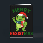 Frosch Retro Fröhliche Resistmas Lustiges Politisc Karte<br><div class="desc">Frosch Retro Fröhliche Resistmas Lustiges Politisches Weihnachten _1</div>