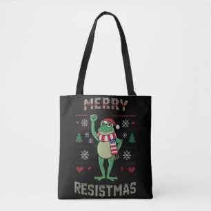 Frosch Retro Fröhliches Resistmas Lustiger Politis