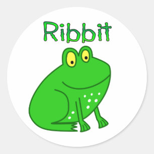 Frosch Ribbit Runder Aufkleber