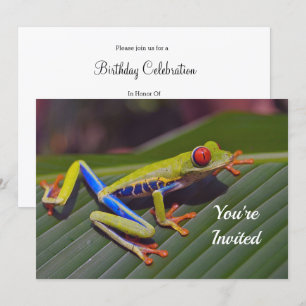 Frosch Rotes Auge Foto Geburtstag Einladung