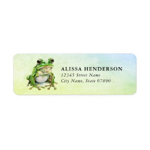 Frosch-Rücksendeadressen-Aufkleber