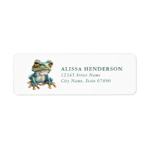 Frosch-Rücksendeadressen-Aufkleber