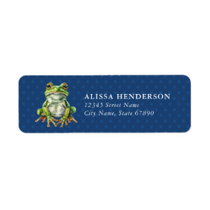 Frosch-Rücksendeadressen-Aufkleber