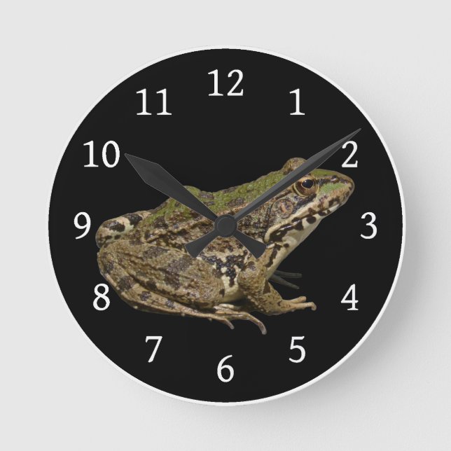 Frosch Runde Wanduhr (Vorderseite)