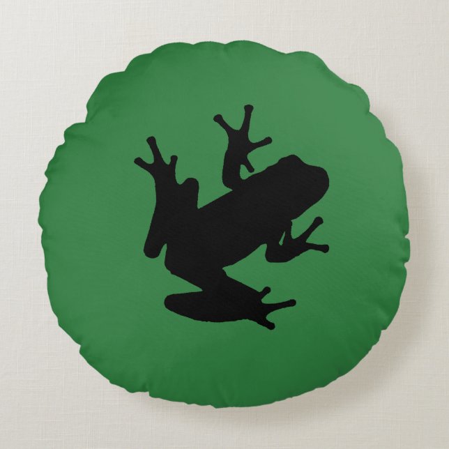 Frosch Rundes Kissen (Vorderseite)