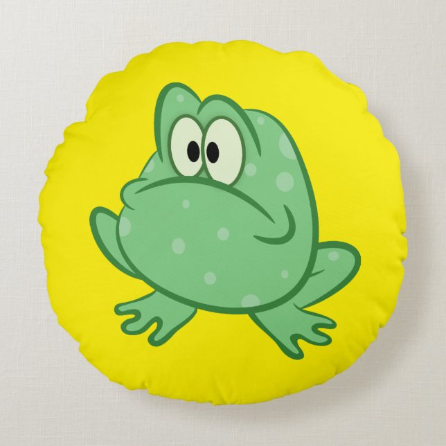 Frosch Rundes Kissen (Vorderseite)