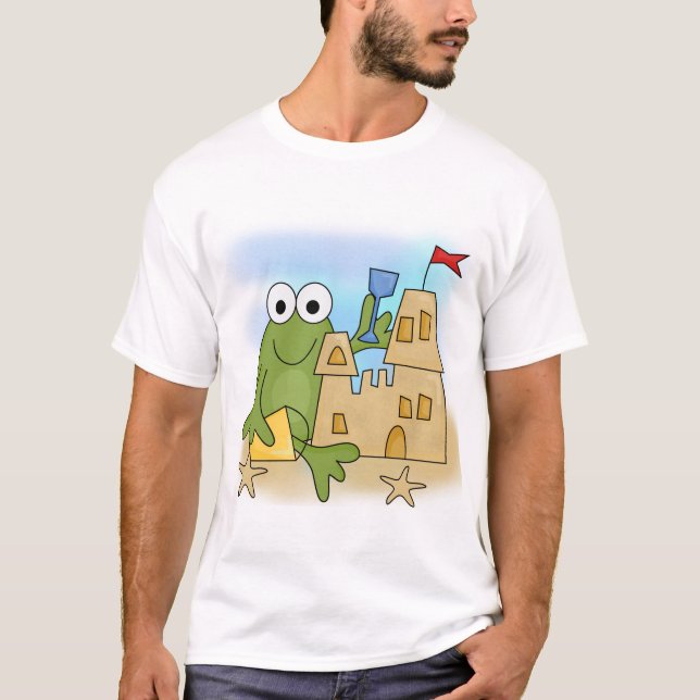 Frosch-Sand-Schloss-T-Shirts und Geschenke T-Shirt (Vorderseite)