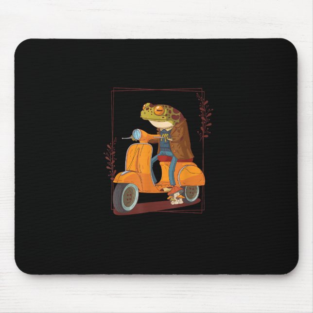 Frosch-Scooter-Pilz-Goblincore-Akademia Mousepad (Vorne)