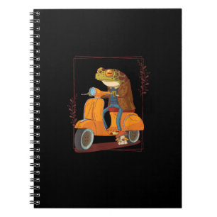 Frosch-Scooter-Pilz-Goblincore-Akademia Notizblock