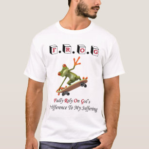 Frosch setzt auf niedlichen Frosch auf Skateboard T-Shirt