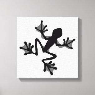 Frosch-Silhouette Leinwanddruck