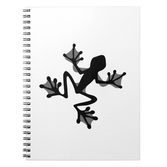 Frosch-Silhouette Notizblock (Vorderseite)