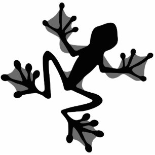Frosch-Silhouette schneidet Skulptur aus Fotoskulptur Magnet
