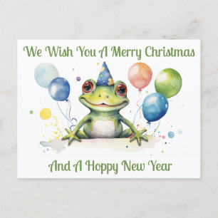 Frosch Silvester Glückwünsche Postkarte