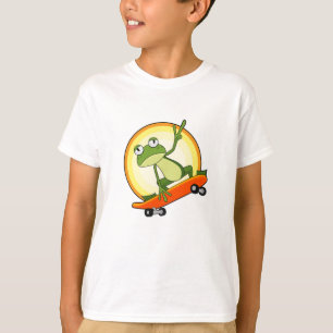 Frosch-Skater-Skateboard T-Shirt
