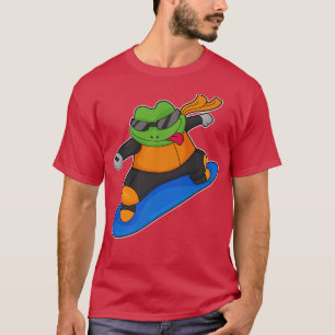 Frosch Snowboarder Snowboard Wintersport T-Shirt