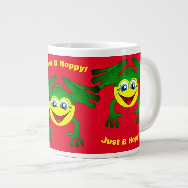 Frosch-Spaß Kalter Tag Jumbo-Tasse (Vorderseite Rechts)