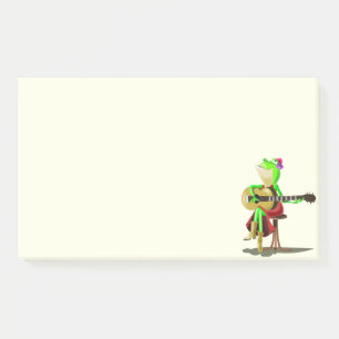 Frosch spielen Gitarre Funny Post es Notizen