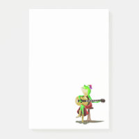 Frosch spielen Gitarre Post-it®-Notizen lustig
