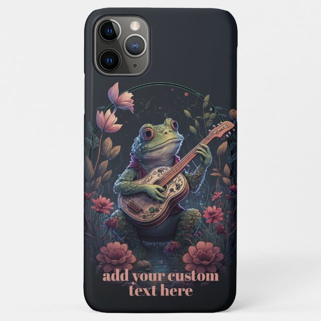 Frosch spielen Gitarre Wildblume Cotattcore Custom Case-Mate iPhone Hülle (Rückseite)